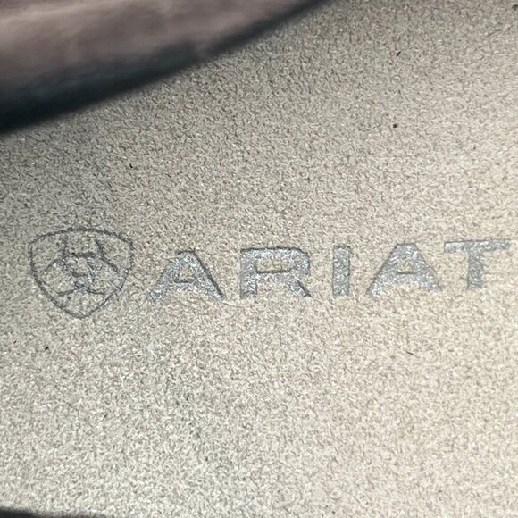 Ariat Women’s Kickback Leather Clogs Suede Heel Cup Boho Cowgirl Black Size 7 B - Picture 8 of 10